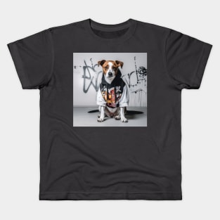 Cool Graffitti Rapper Dog Kids T-Shirt